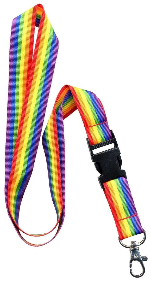 Sateenkaari Pride avainnauha klipsillä