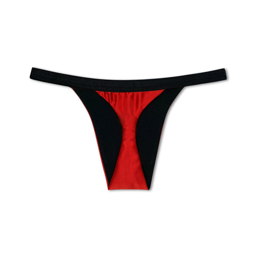 Divine Satin Thong – tucking-stringit – Thorn Red