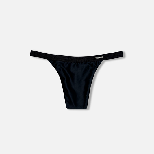 Divine Satin Thong – tucking-stringit – Boldly Black