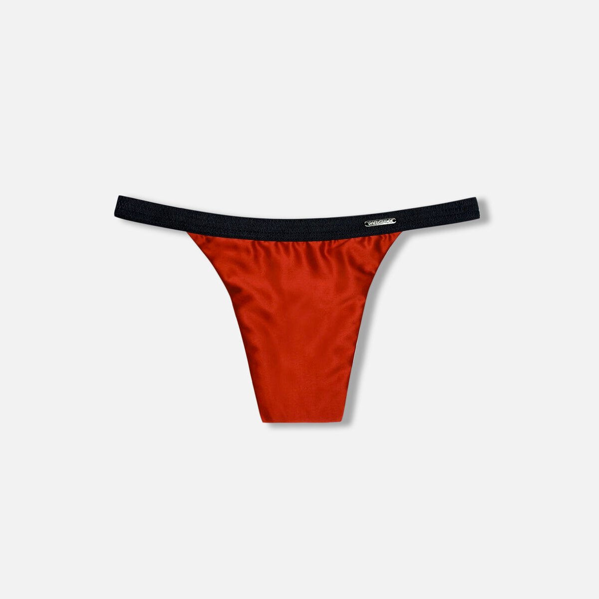 Divine Satin Thong – tucking-stringit – Thorn Red